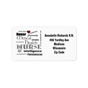 Psychiatric Nurse Pride+Personalise Name/Address Label