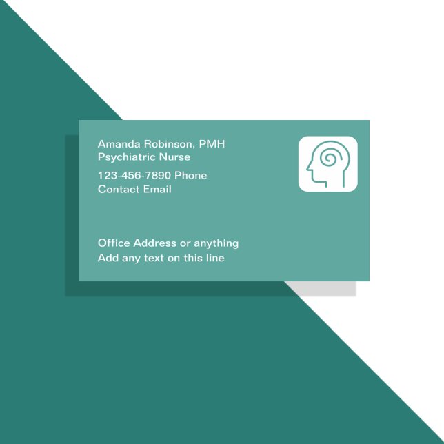 Psychiatric Nurse Theme Medical  Business Cards (Creator Uploaded)