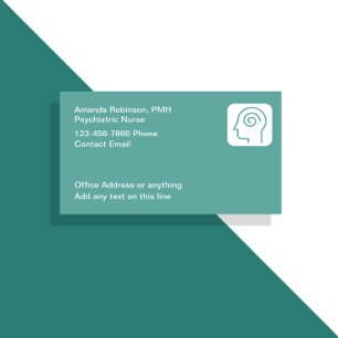 Psychiatric Nurse Theme Medical  Business Cards