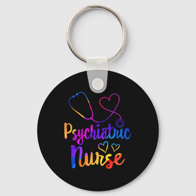 Psychiatric Nurse Week Rn Mental Health Nursing Sc Key Ring (Front)