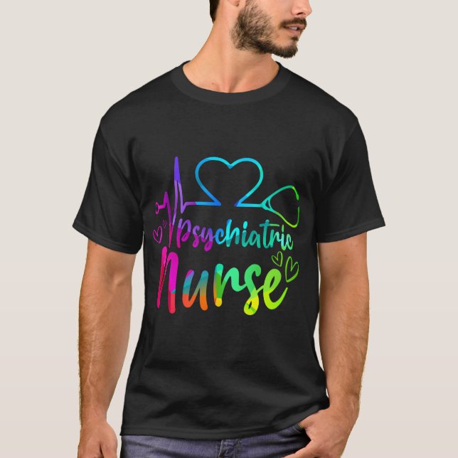 Psychiatric Nurse Week Rn Mental Health Nursing Sc T-Shirt (Front)