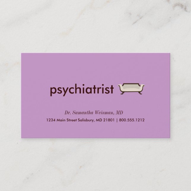 Psychiatrist Business Cards (Front)