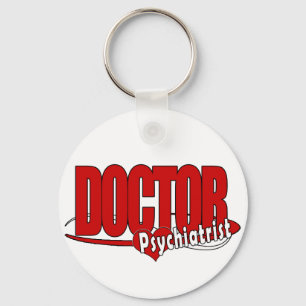 PSYCHIATRIST LOGO BIG RED DOCTOR KEY RING