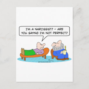 psychiatrist narcissist not perfect postcard