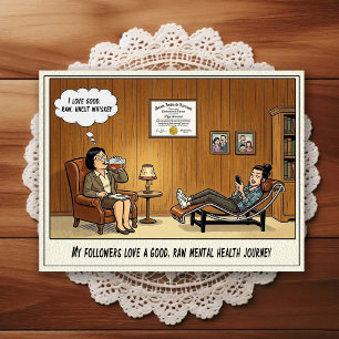 Psychiatrist Office Humour Cartoon Postcard
