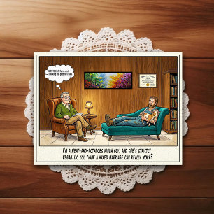 Psychiatrist Office Humour Cartoon Postcard