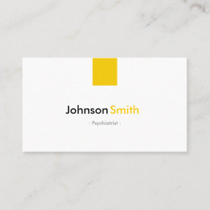 Psychiatrist - Simple Amber Yellow Business Card