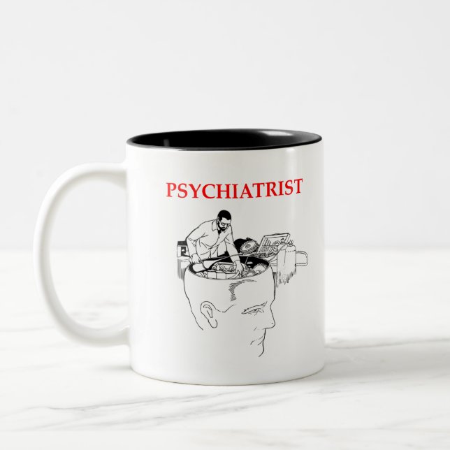Psychiatrist Two-Tone Coffee Mug (Left)