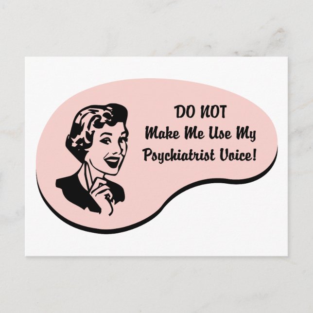 Psychiatrist Voice Postcard (Front)