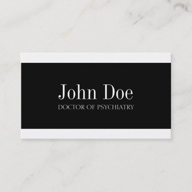 Psychiatrist W/W Business Card (Front)