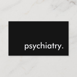 psychiatry. business card