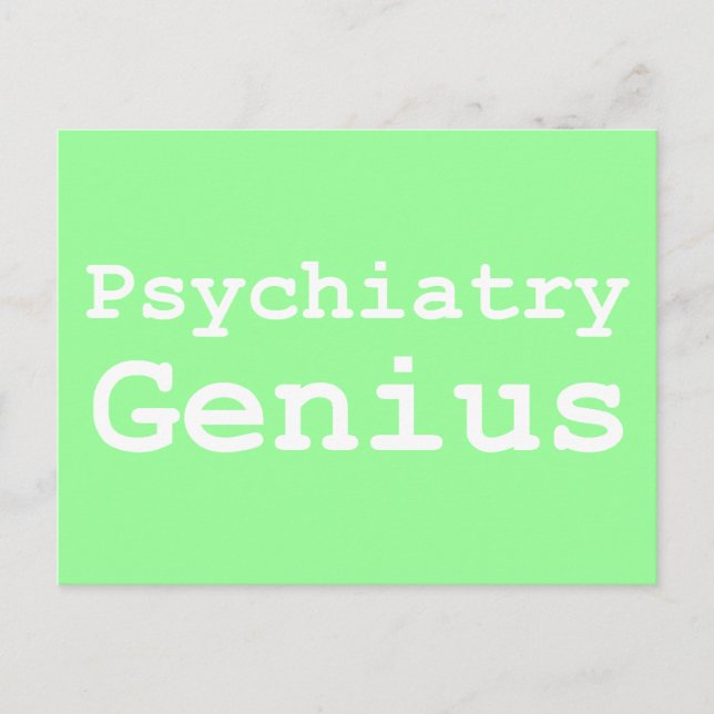 Psychiatry Genius Gifts Postcard (Front)
