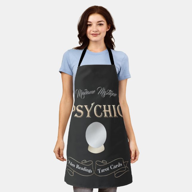 Psychic Crystal Ball Gold and Black Apron (Worn)