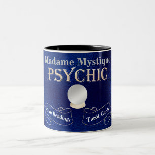 Psychic Crystal Ball Gold and Blue Two-Tone Coffee Mug