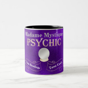 Psychic Crystal Ball Gold and Purple Two-Tone Coffee Mug