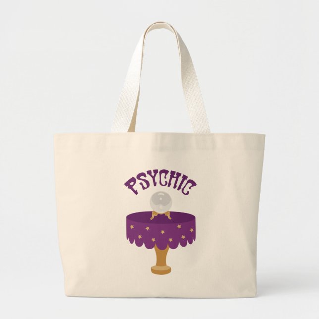 Psychic Crystal Ball Large Tote Bag (Front)