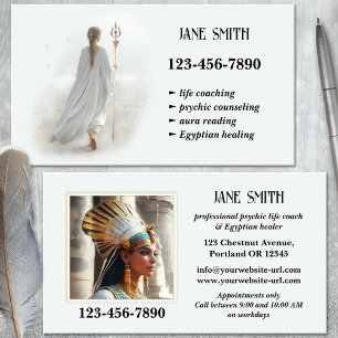 Psychic Egyptian Healing Life Coach Business Card
