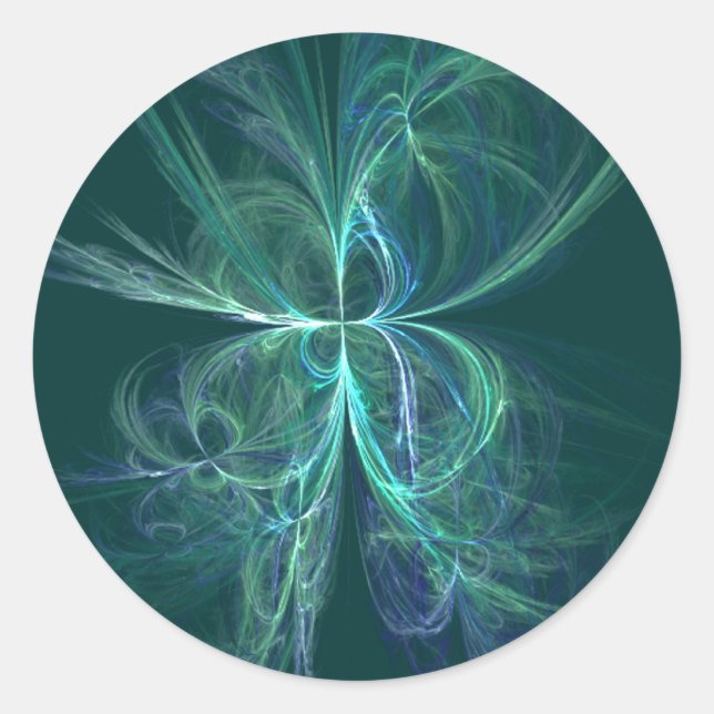 Psychic Energy Fractal Classic Round Sticker (Front)