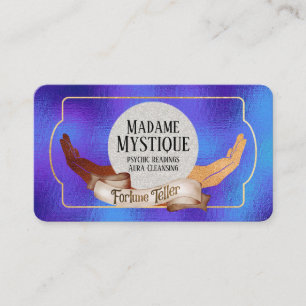 Psychic Glitter Crystal Ball Fortune Teller Business Card