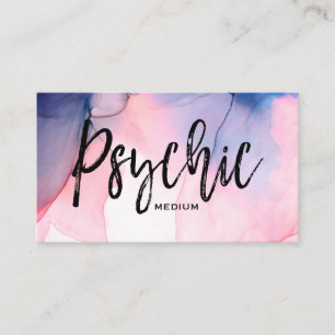 *~* Psychic Medium Reader Metaphysical Watercolor Business Card