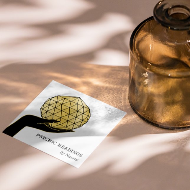 PSYCHIC MEDIUM TAROTS FORTUNE TELLER  SQUARE BUSINESS CARD (Creator Uploaded)