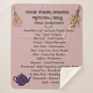 Psychic Powers Spiritual Pink Sherpa Blanket
