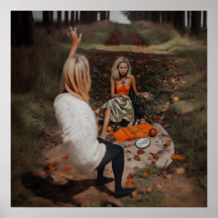 Psychic Reader Medium Witchy AI Art Matte Value Poster