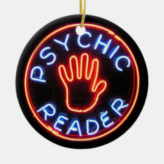Psychic Reader Neon Sign Ceramic Tree Decoration