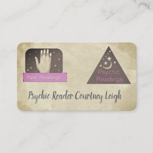 Psychic reader, readings, spiritual, business card