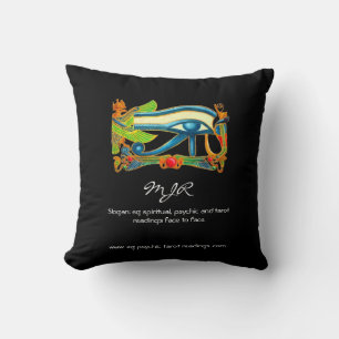 Psychic Reader with Mystic Eye of Horus logo Cushion