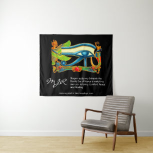 Psychic Reader with Mystic Eye of Horus logo Tapestry