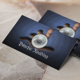 Psychic Reading Consultant Dark Crystal Ball Business Card