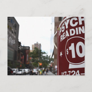 Psychic Readings New York City Street Photography Postcard
