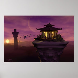 Psychic Watchtowers by J. Matthew Root Poster