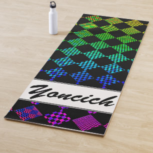 Psycho Checkers by Kenneth Yoncich Yoga Mat
