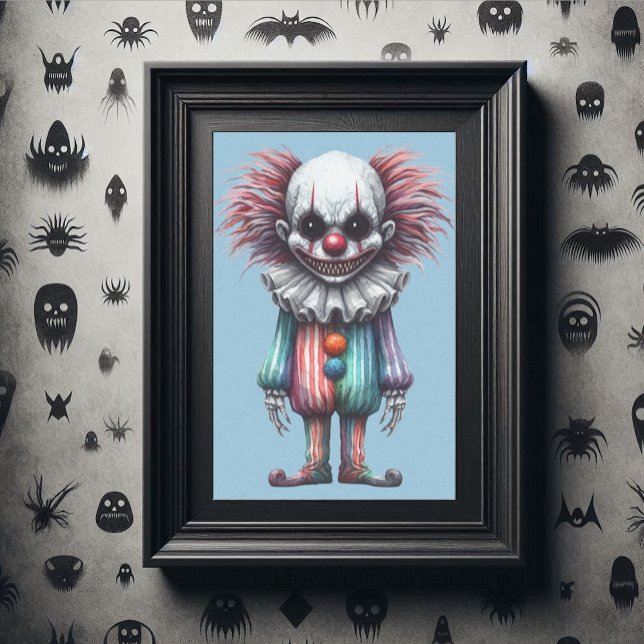 Psycho Clown Decoupage Tissue Paper (Inexpensive decoration idea:  after decoupage, spray with age-it spray for an old weathered look.)