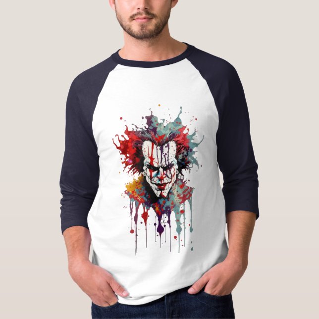 Psycho Clown Splash Art T-Shirt – Bold (Front)
