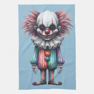Psycho Clown  Tea Towel
