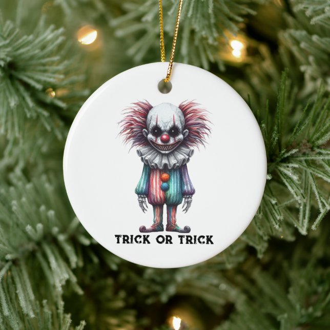 Psycho Clown - Trick or Trick Customise Ceramic Ornament (Tree)