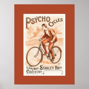 Psycho Cycles ~ St. John’s Works ~ Coventry 1892 Poster