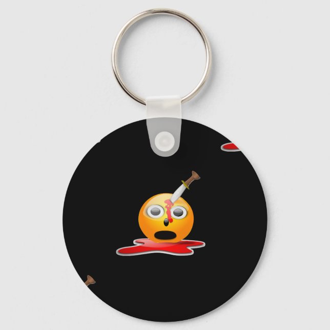 psycho emoji key ring (Front)