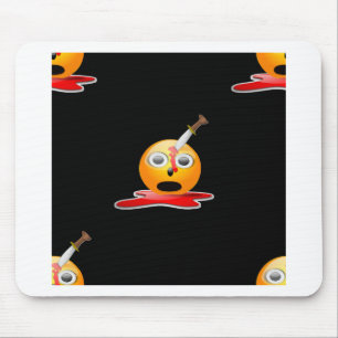 psycho emoji mouse pad