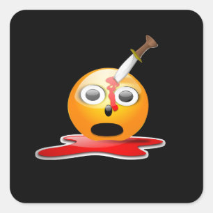 psycho emoji square sticker