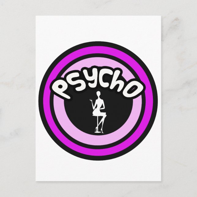 Psycho Lady Postcard (Front)