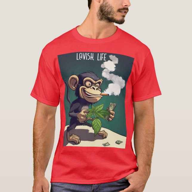 psycho Monkey Lavish T- Shirt  (Front)