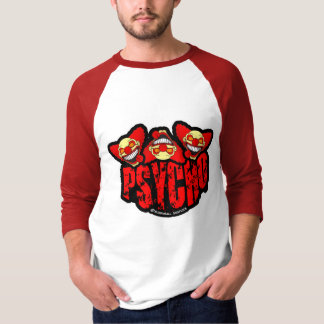 PSYCHO Screwball Graphics Basic 3/4 Sleeve Raglan T-Shirt