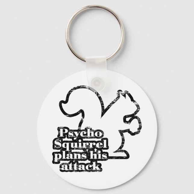 Psycho Squirrel Key Ring (Front)
