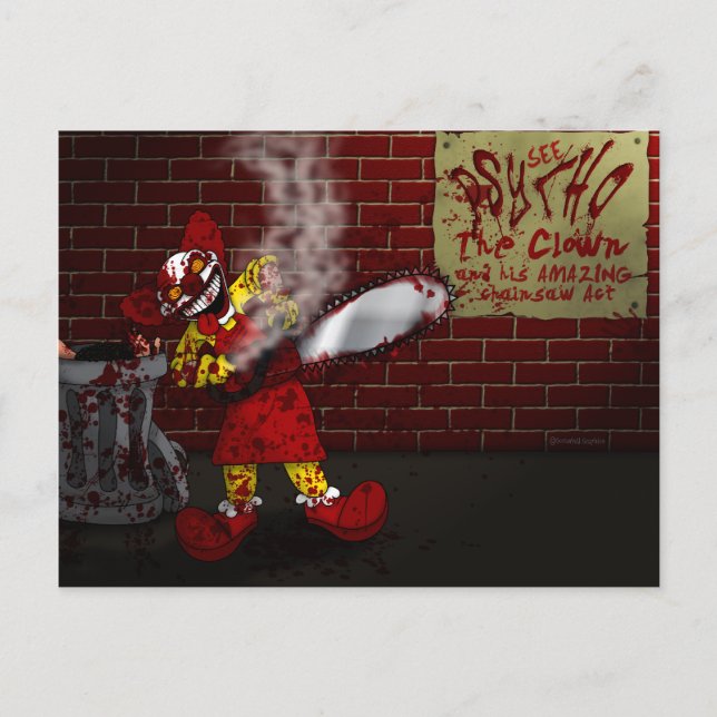 Psycho the Clown Postcard (Front)