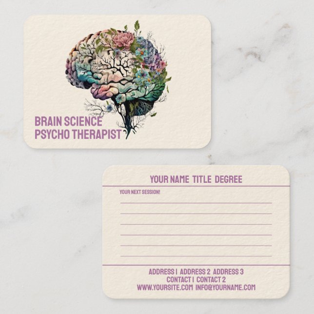 Psycho Therapist, Coaching - Business Card (Front/Back)
