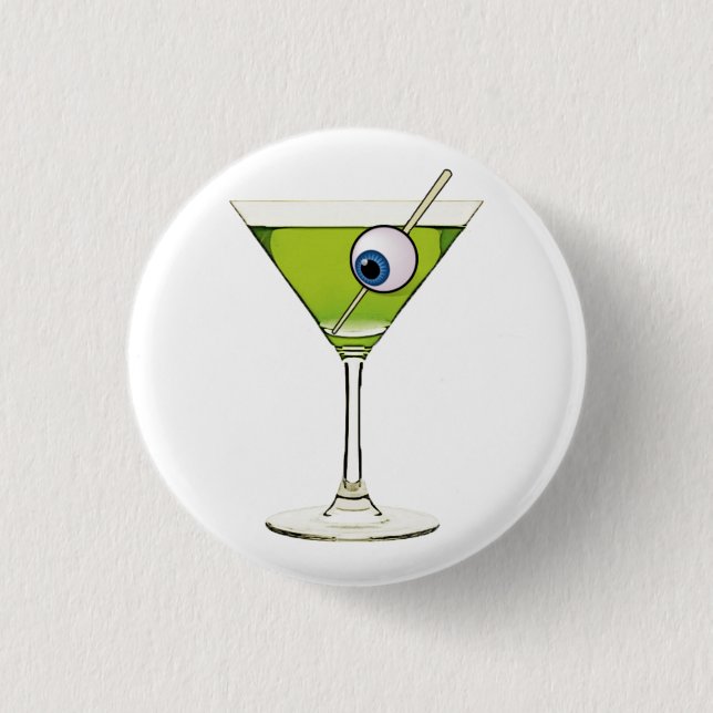 Psychobilly Martini 3 Cm Round Badge (Front)